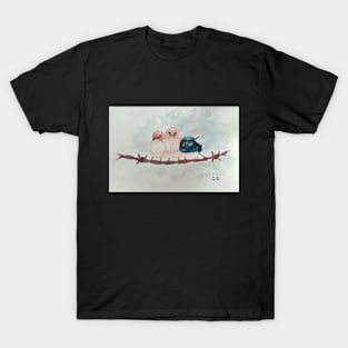 A family of Wrens - bird art T-Shirt